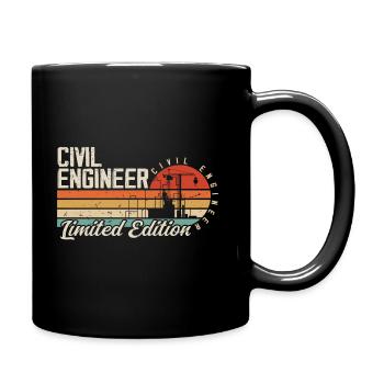 Future career as a civil engineer Civil engineering - Full Colour Mug - black - Right