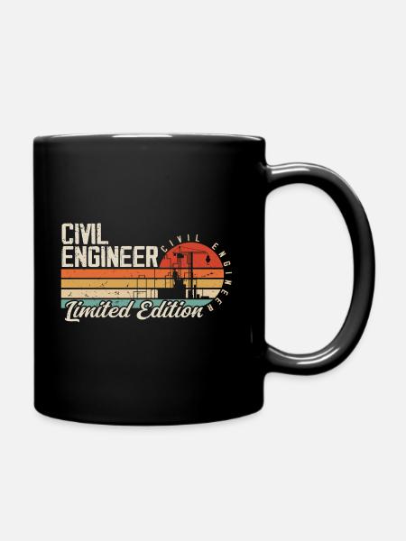 Zukünftige Karriere als Bauingenieur Bauingenieurwesen - Tasse einfarbig - Schwarz