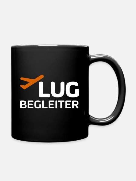 Flugbegleiter - Tasse einfarbig - Schwarz