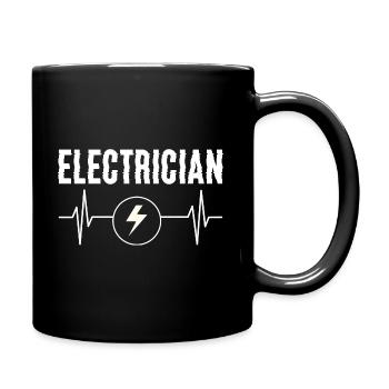 Electrician Lineman - Tasse einfarbig - Schwarz - Rechts