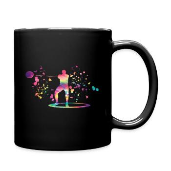 Hammer Thrower Colorsplash Hammer throwing - Full Colour Mug - black - Right