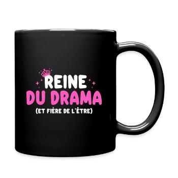 Reine Du Drama Râleuse Rigolo Femme - Mug uni - noir - Droite