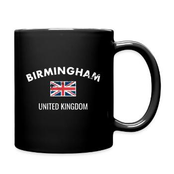 Birmingham Great Britain Vintage British Flag - Full Colour Mug - black - Right