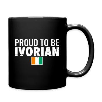 Fier d’être ivoirien Vintage Drapeau de la Côte d’Ivoire - Mug uni - noir - Droite