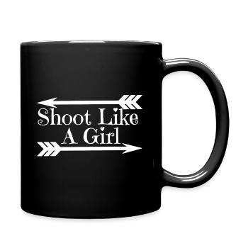 Archery Shoot Like A Girl - Full Colour Mug - black - Right