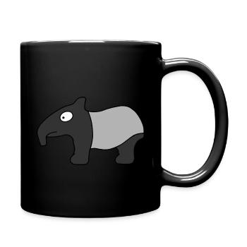 Schabracken-Tapir - Tasse einfarbig - Schwarz - Rechts