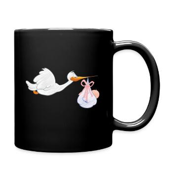Un bébé arrive - Mug uni - noir - Droite