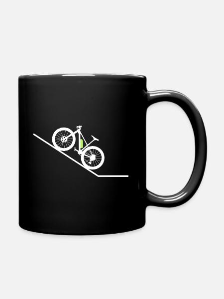 Ebike Mountainbike Ooohh EASY Designfarbe wählbar - Tasse einfarbig - Schwarz