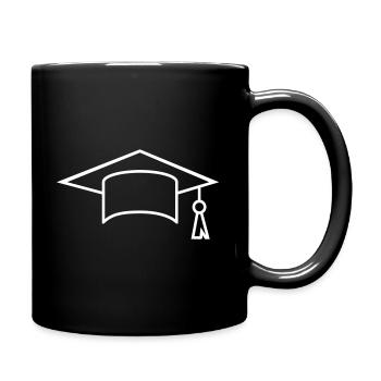Graduation hat - Full Colour Mug - black - Right
