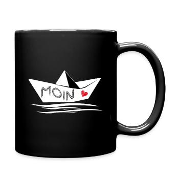 MOIN BOOT HAMBURG KÜSTE NORDSEE - Tasse einfarbig - Schwarz - Rechts