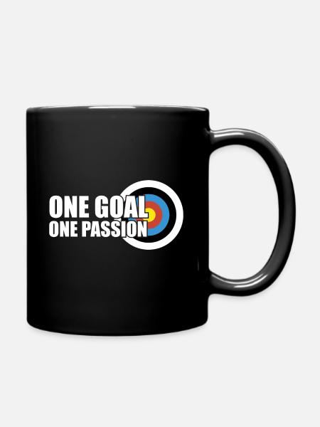 Bogenschießen Pfeil Bogen Bogenschütze - Tasse einfarbig - Schwarz