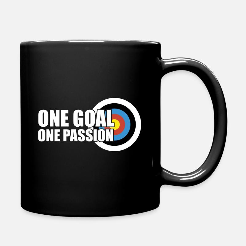 Bogenschießen Pfeil Bogen Bogenschütze - Tasse einfarbig - Schwarz