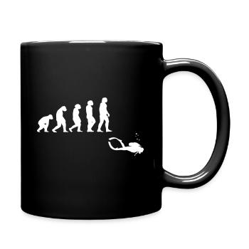 Evolution Tauchen mit Gerät - Tasse einfarbig - Schwarz - Rechts
