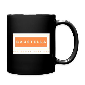 Baustelle - Baustelle - Bauarbeiter - Tasse einfarbig - Schwarz - Rechts