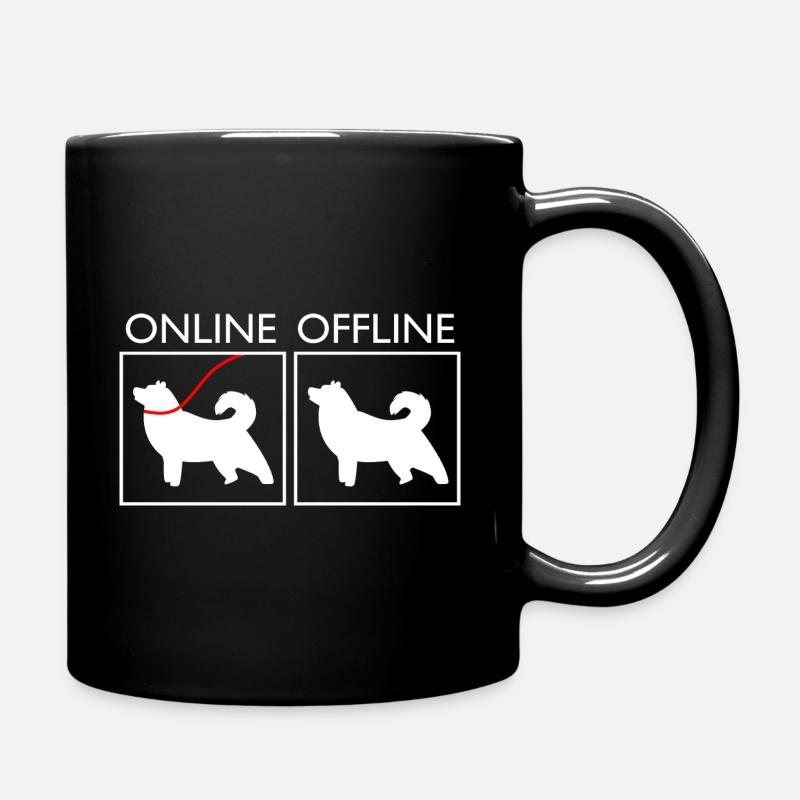 Isländischer Spitz Hunde Islandhund - Tasse einfarbig - Schwarz