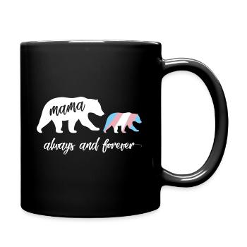 Transgender Mama Bär Geschenk - Tasse einfarbig - Schwarz - Rechts