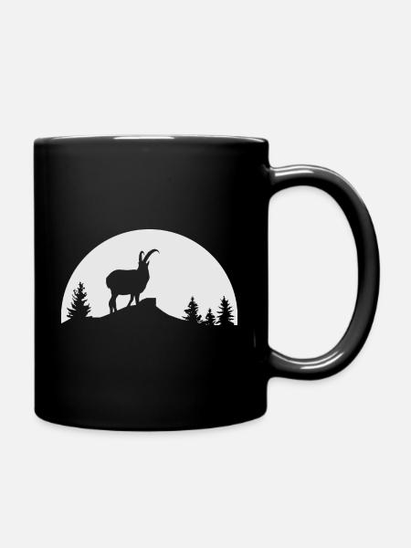 Geeignet für Campen und Bergsteigen Geschenk - Tasse einfarbig - Schwarz