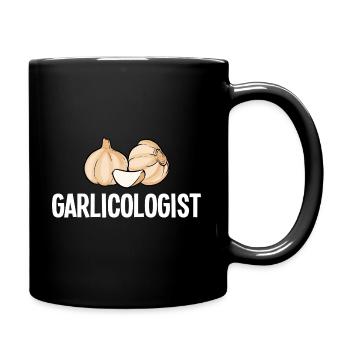 Ail gousse d’ail tubercule épice Drôle - Mug uni - noir - Droite