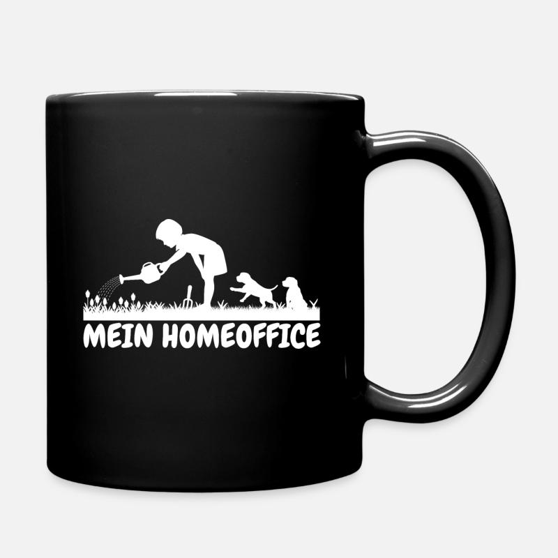 Mein Home Office Garten Gartenarbeit Geschenk - Tasse einfarbig - Schwarz