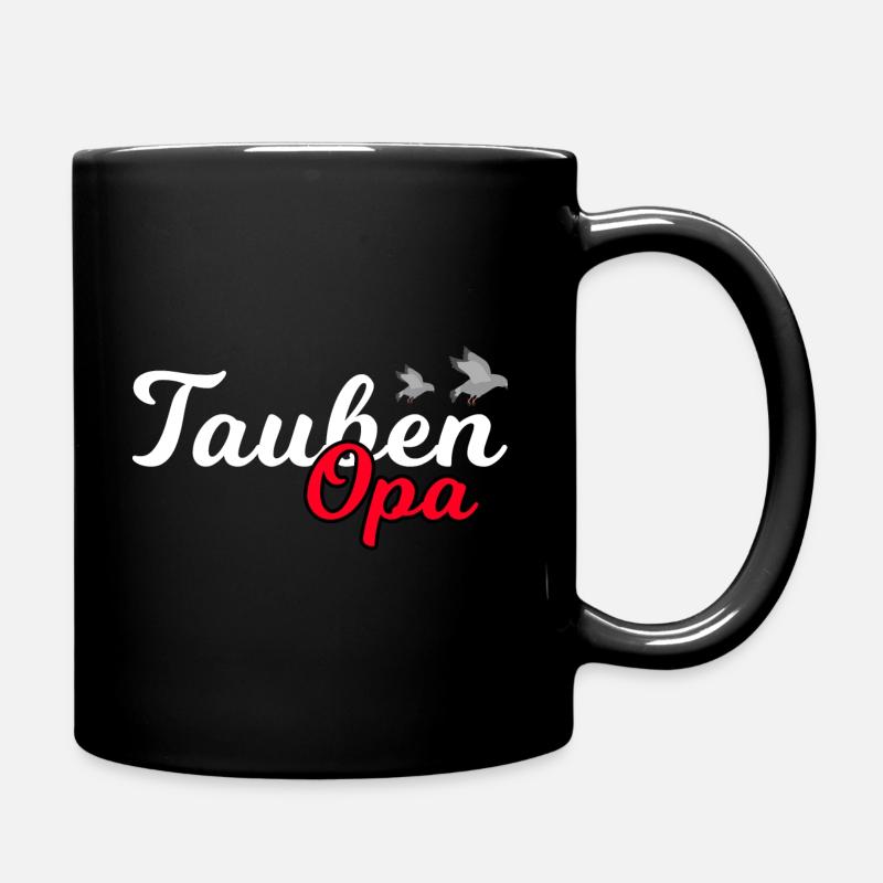 Taubenzüchter Tauben Opa Taube Brieftaube Geschenk - Tasse einfarbig - Schwarz