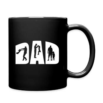 Père et fille Papa 2021 Cadeau de la fête des pères - Mug uni - noir - Droite