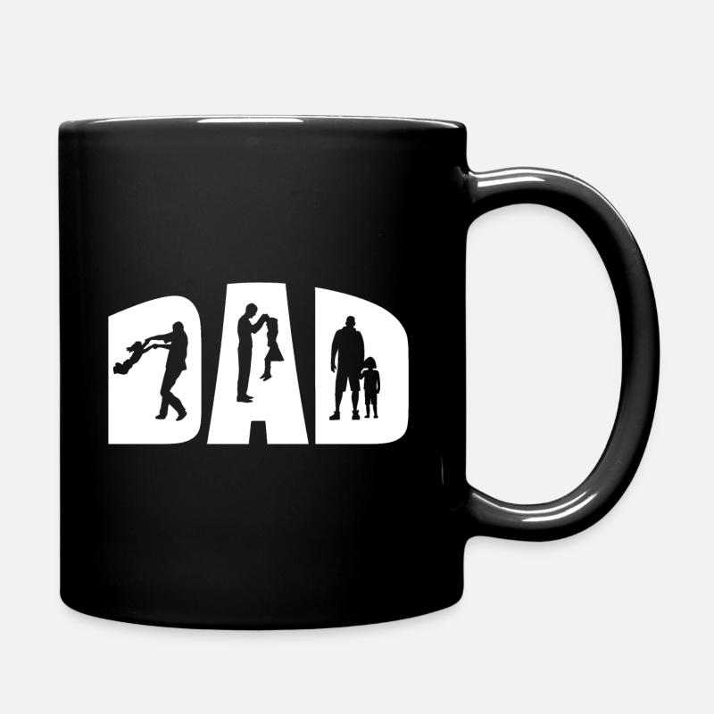Vater und Tochter Papa 2021 Vatertag Geschenk - Tasse einfarbig - Schwarz