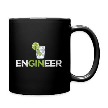 Lustige Gin Liebhaber Tonic Sprüche Geschenk - Tasse einfarbig - Schwarz - Rechts