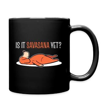 Savasana Meditation Meditieren Yoga Yogi - Tasse einfarbig - Schwarz - Rechts