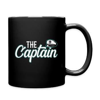 Der Captain - Tasse einfarbig - Schwarz - Rechts