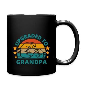upgraded to grandpa - Full Colour Mug - black - Right