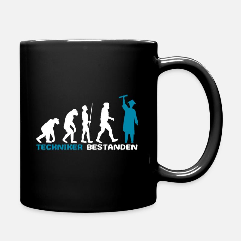 Techniker Abschluss Prüfung Bestanden Evolution - Tasse einfarbig - Schwarz