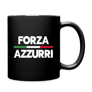 Italien Fahne Italia Trikot Italy Forza Azzurri - Tasse einfarbig - Schwarz - Rechts