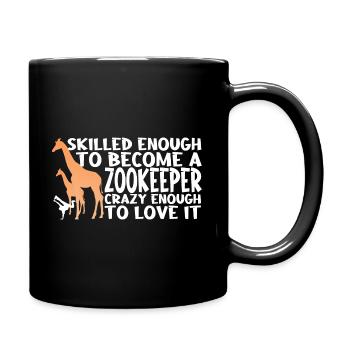 Tierpfleger Zoowächter Zoo - Tasse einfarbig - Schwarz - Rechts