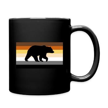 Gay Bear Flag with Bear men Gay bear Pride Shirt - Full Colour Mug - black - Right
