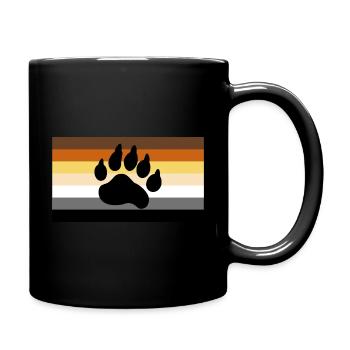 Gay Bear Flag for Gay Men and Gay bear Pride - Full Colour Mug - black - Right