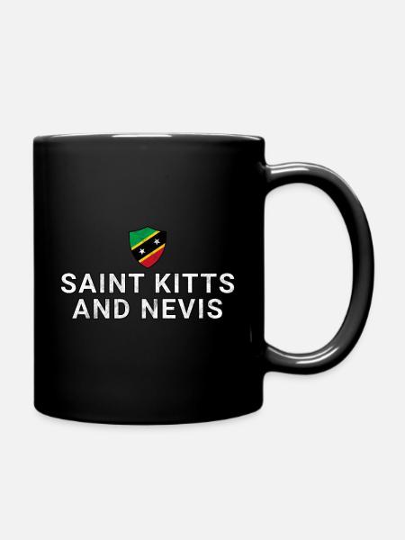 St. Kitts und Nevis - Tasse einfarbig - Schwarz