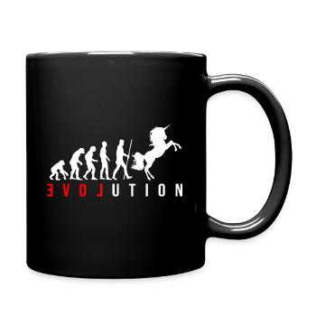 Evolution Licorne - Mug uni - noir - Droite