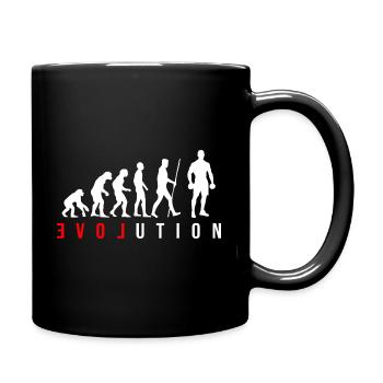 Evolution Dumbbell Dumbbell Body Building Gift - Full Colour Mug - black - Right