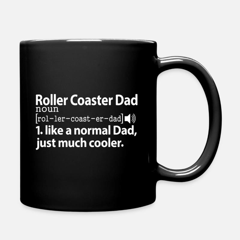 Achterbahn Papa Lustig Definition Spruch - Tasse einfarbig - Schwarz