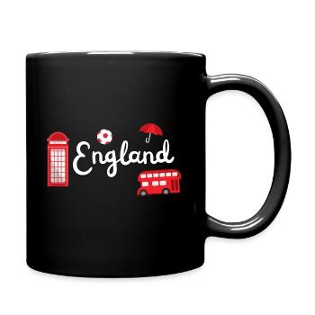 England Traveler - Tasse einfarbig - Schwarz - Rechts