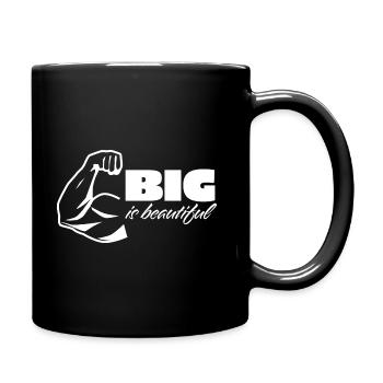 Big is beautiful white - Full Colour Mug - black - Right