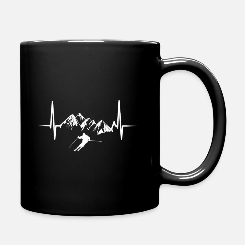 ski de battement de cœur - Mug uni - noir