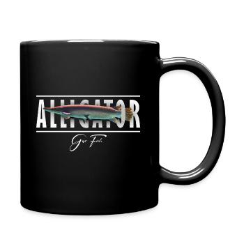 Alligator Gar Monster Fischhalter - Tasse einfarbig - Schwarz - Rechts