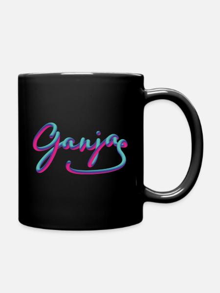 Ganja 3D Brief - Tasse einfarbig - Schwarz