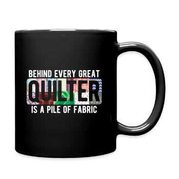 Quilten von Tagesdecken - Tasse einfarbig - Schwarz - Rechts