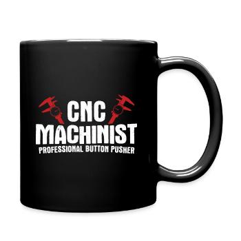 Maschinen-Bediener Maschinenführer Machinist - Tasse einfarbig - Schwarz - Rechts