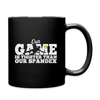 Volleyballer Spruch Für Volleyballspiel Volleyball - Tasse einfarbig - Schwarz - Rechts