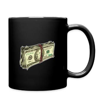 dollar scheine - Tasse einfarbig - Schwarz - Rechts