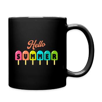 Hello Summer Popsicle | Summer Vacation Sunset - Full Colour Mug - black - Right