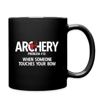 Bogenschießen Archery - Tasse einfarbig - Schwarz - Rechts
